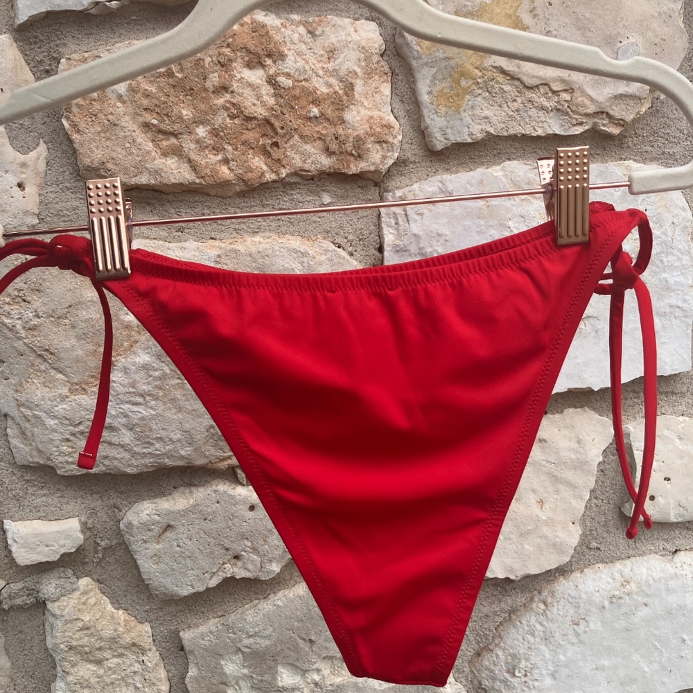 FISCH Swimwear Red Balconette halter Swimsuit - Picture 4 of 5